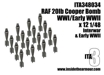 1:48 RAF 20lb Bomb WWI / Interwar and Early WWII (12 pcs)