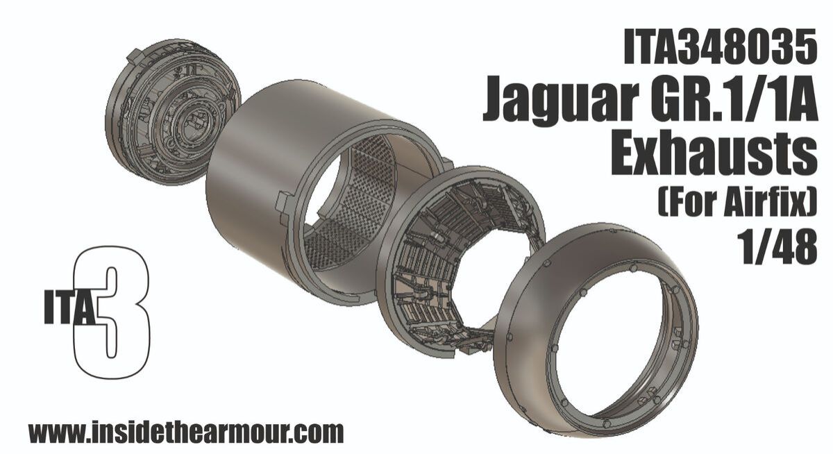 1:48 BAC/SEPECAT Jaguar GR.1/GR.1A Exhausts Set (for Airfix Kits)