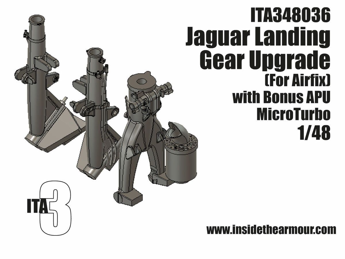 1:48 BAC/SEPECAT Jaguar GR.1/GR.1A Landing Gear Upgrade Set (for Airfix Kits)