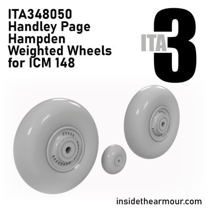 1:48 Handley Page Hampden - Weighted Wheels (for ICM Kits)