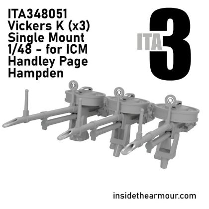 1:48 Handley Page Hampden - Vickers K with Mounts (3 pcs / for ICM Kits)