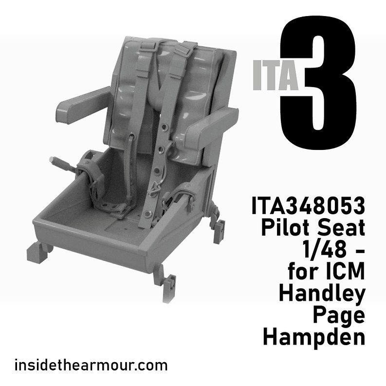 1:48 Handley Page Hampden - Pilot Seat with Belts (for ICM Kits)