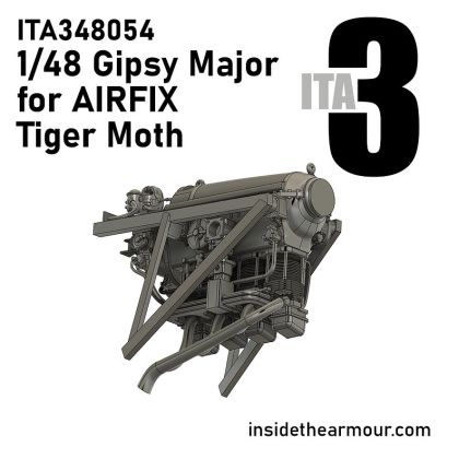 1:48 de Havilland Tiger Moth - Gipsy Major Engine (for Airfix Kits)