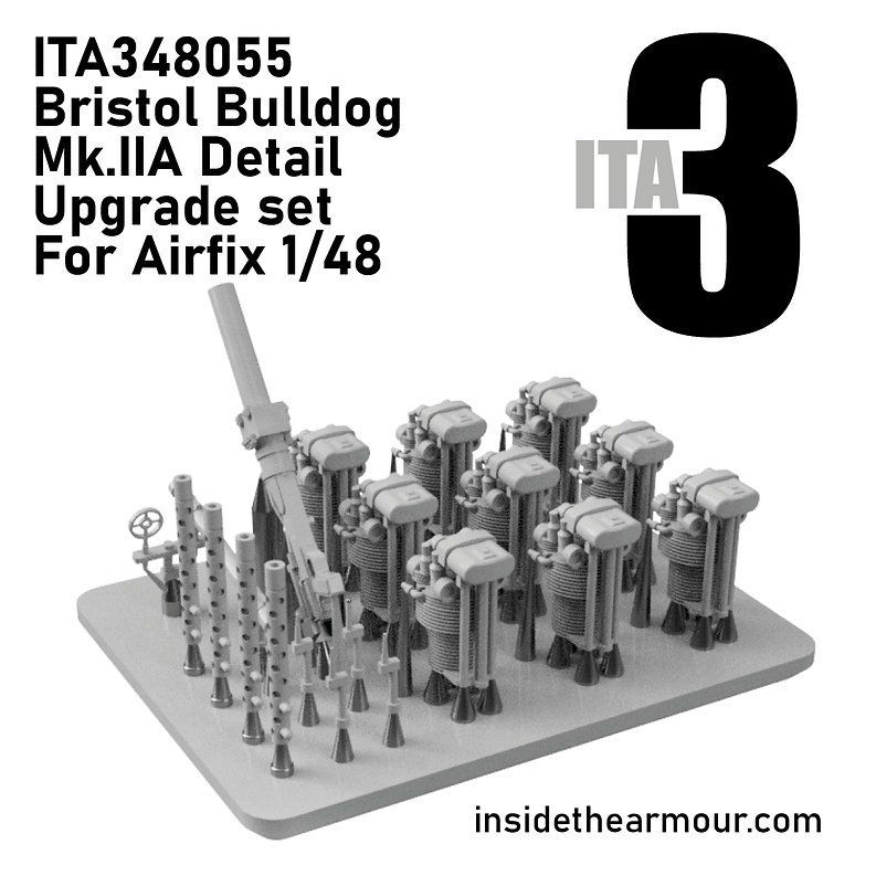 1:48 Bristol Bulldog Mk.II A - Detail Set (for New Version Airfix Kits)
