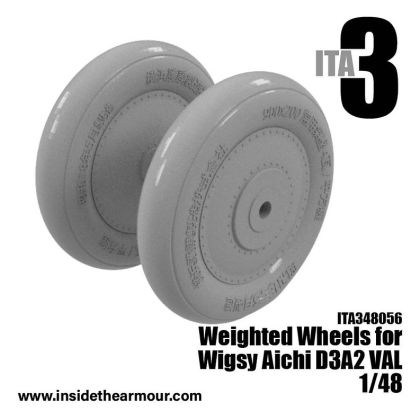 1:48 Aichi D3A2 Val - Weighted Main Wheels (for Wingsy Kits / 3D-Printed)