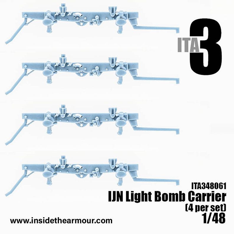 1:48 D3A1 / D3A2 Vals and A6M Zero - IJN Light Bomb Racks (4 pcs / 3D-Printed)