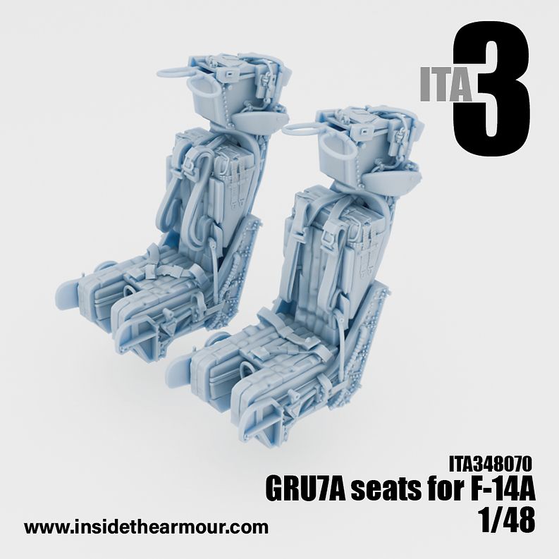 1:48 Grumman F-14 A Tomcat - GRU-7A Seats (2 pcs / 3D-Printed)