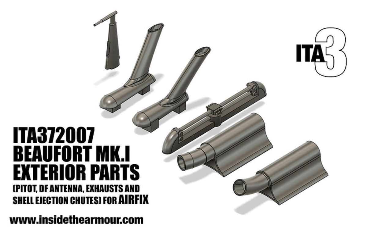 1:72 Bristol Beaufort - Exterior Parts (for Airfix kits)