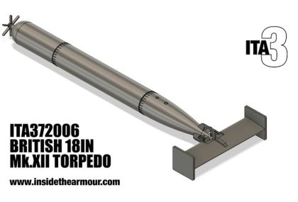 1:72 British Mk.XII 18in Torpedo 3D-Printed (1 piece)
