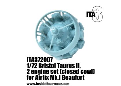1:72 Bristol Taurus II Engines - Closed Cowl Version Set of 2 Engines (for Airfix kits)