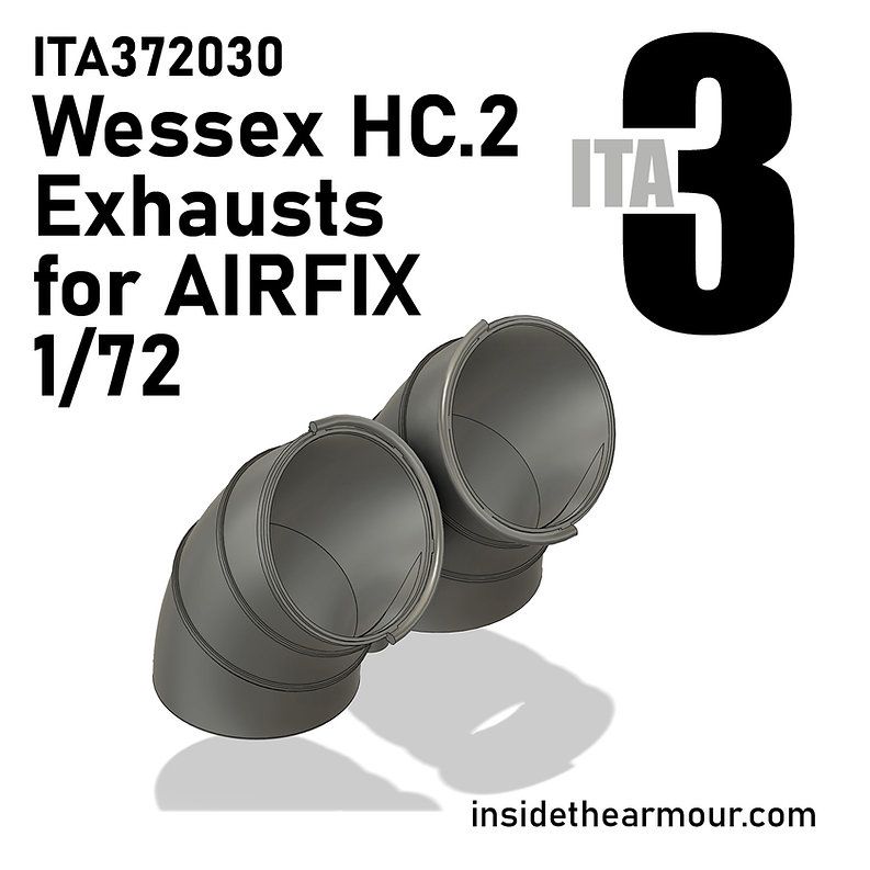 1:72 Westland Wessex HC.2- Exhausts (for Airfix Kits)