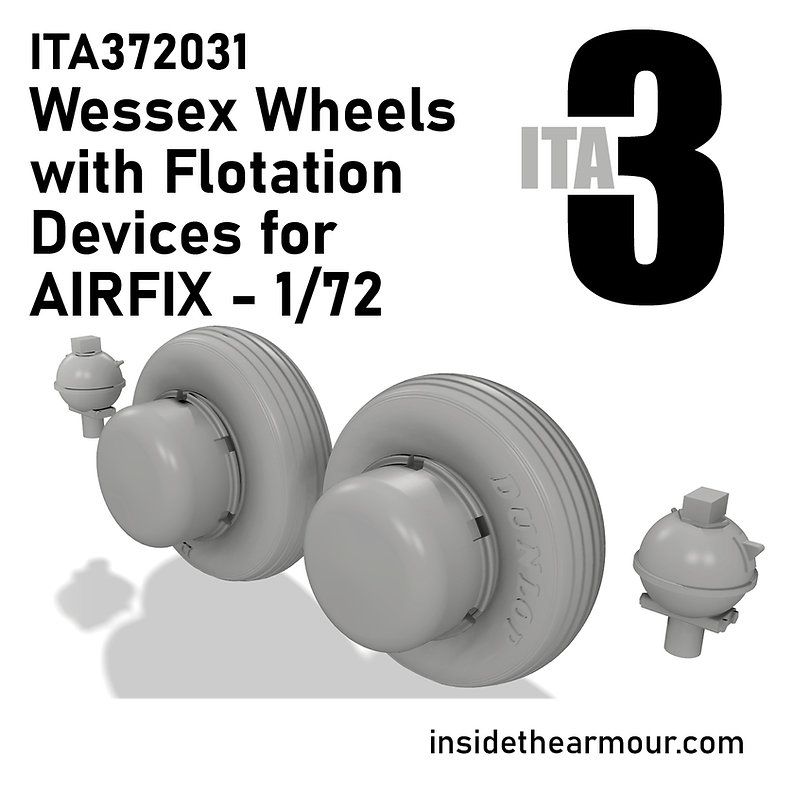 1:72 Westland Wessex - Wheels with Flotation Devices (for Airfix Kits)