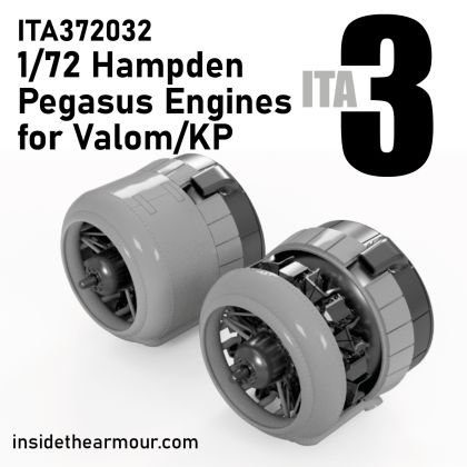 1:72 Handley Page Hampden - Bristol Pegasus 2 x Engines with Cowls (for Kovozavody Prostejov and Valom Kits)