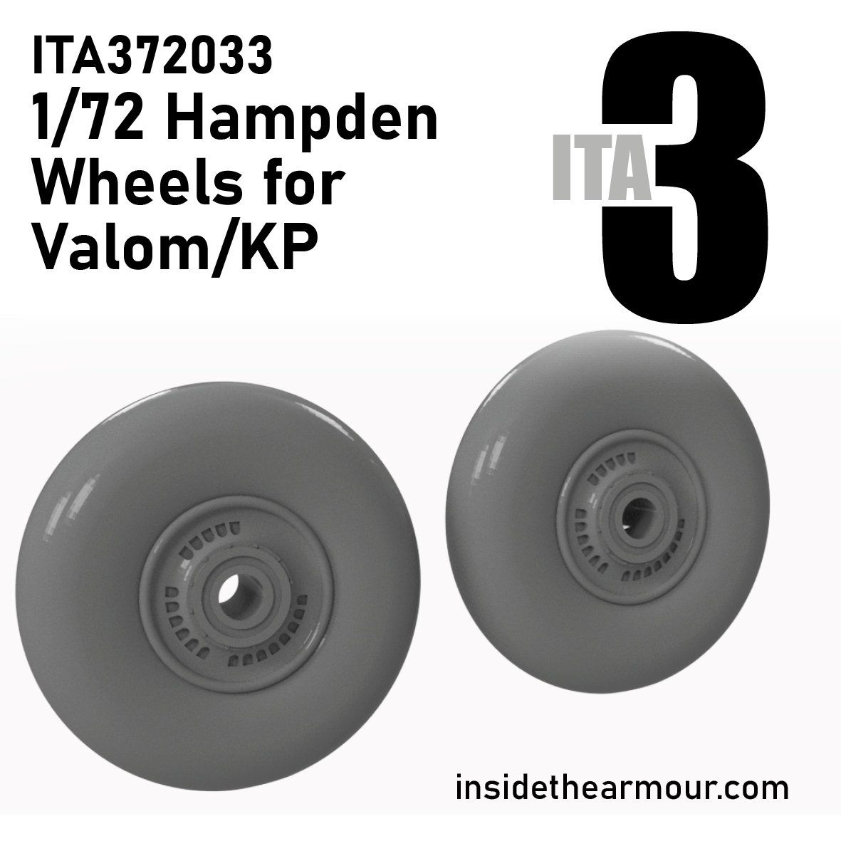 1:72 Handley Page Hampden - Weighted Wheels (for Kovozavody Prostejov and Valom Kits)