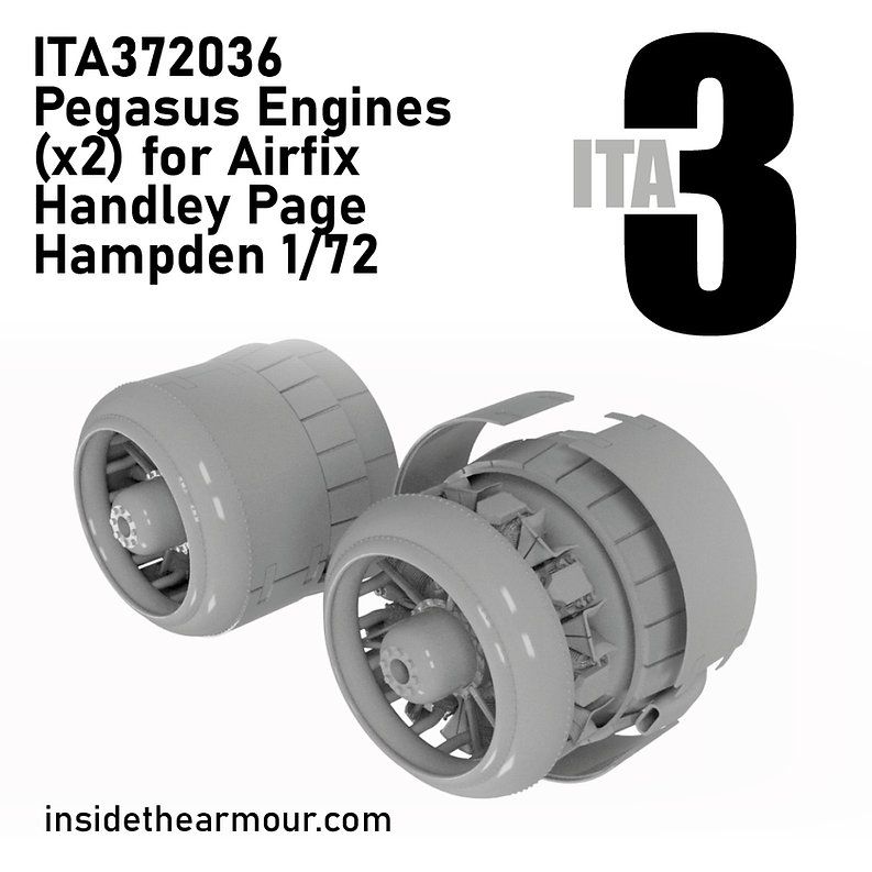 1:72 Handley Page Hampden - Bristol Pegasus Engines (for Airfix Kits / 2 pcs)