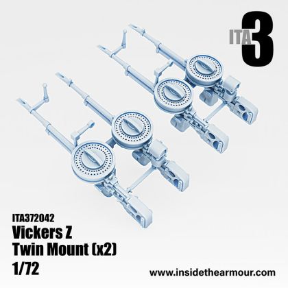 1:72 Vickers Z Twin Mount with Ring and Reflex Sights (2 pcs)