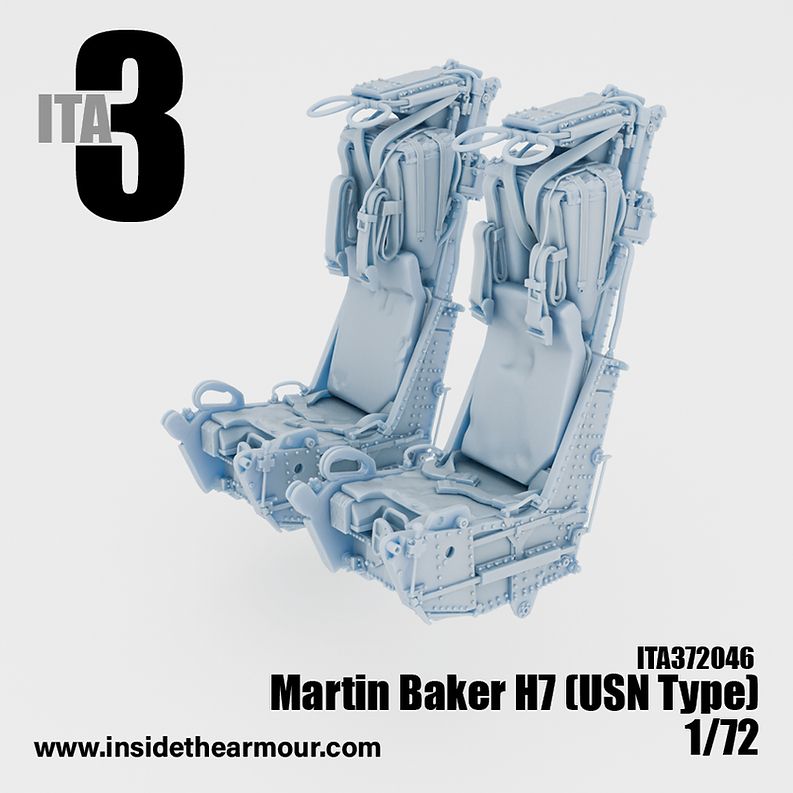 1:72 US Navy Phantoms - Martin Baker H7 Seats (2 pcs / 3D-Printed)