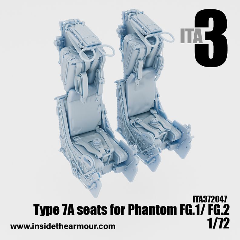 1:72 British Phantoms FG.1 and FG.2 - Martin Baker Type 7A Seats (2 pcs / 3D-Printed)