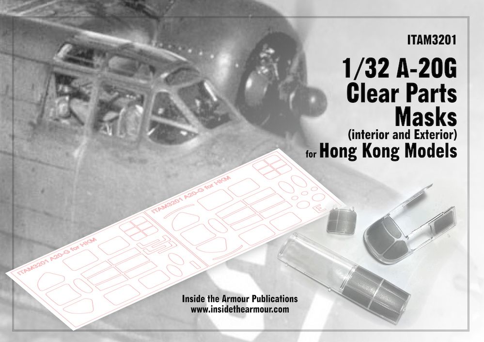 1:32 Douglas A-20 G Havoc - Interior and Exterior Paint Mask Set (for Hong Kong Models kits)