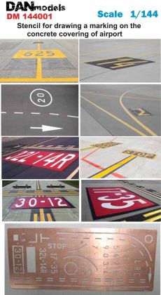 1:144 Stencil for drawing a marking on the concrete covering of airport