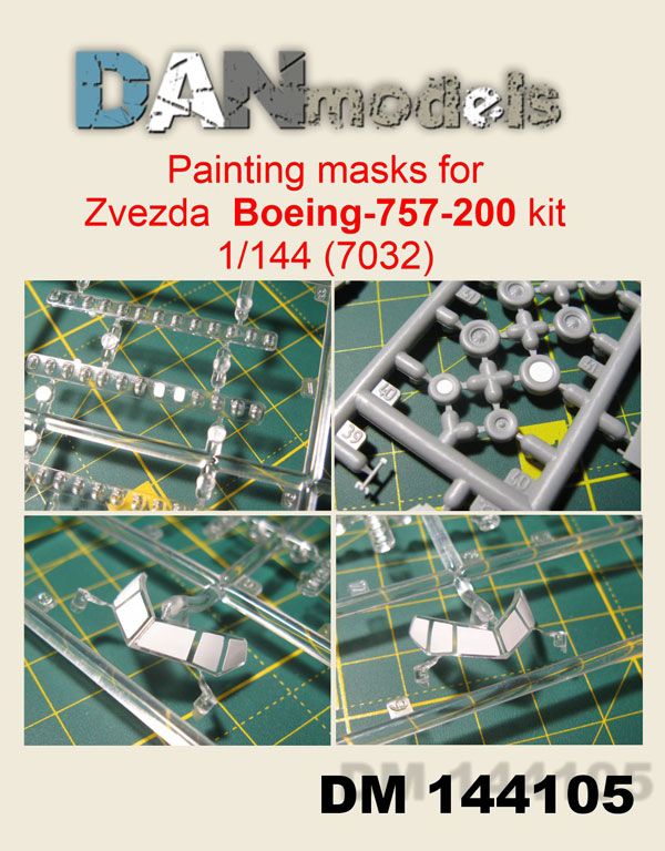 1:144  Painting masks for Zvezda model Boeing757-200