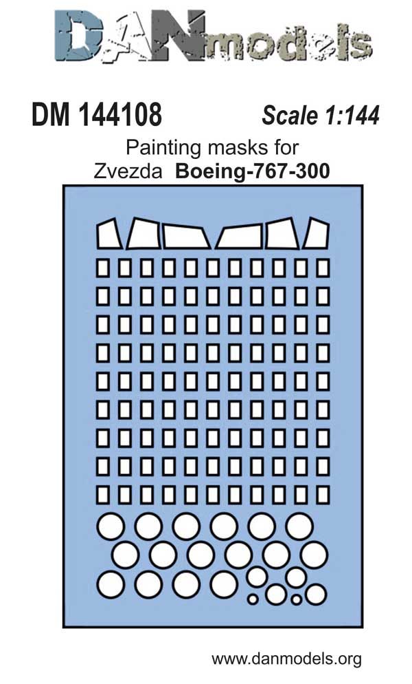 1:144 Painting masks for Zvezda Boeing-767-300