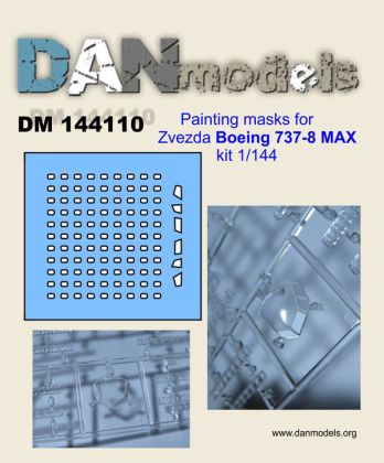 1:144 Painting masks for Zvezda Boeing 737-8 MAX