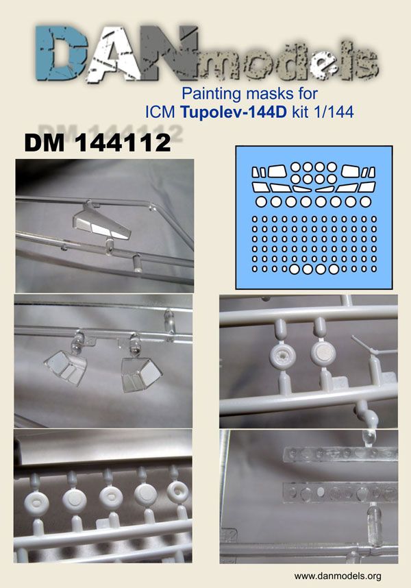 1:144 Painting masks for ICM Tupolev-144D