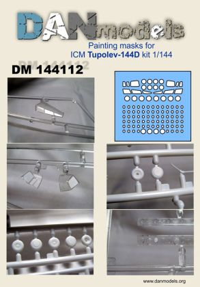 1:144 Painting masks for ICM Tupolev-144D