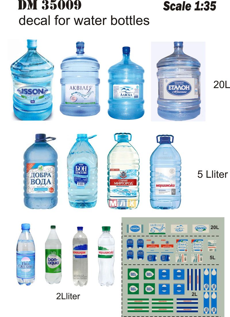 1:35 Decal for bottled water