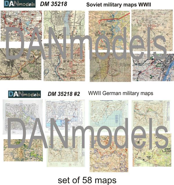 1:35 German and Soviet WWII topographic maps . newspaper