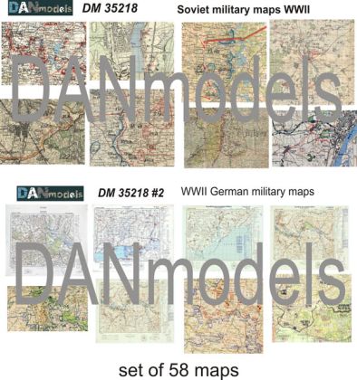 1:35 German and Soviet WWII topographic maps . newspaper