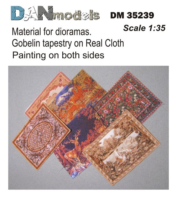 1:35 Material for dioramas.Gobelin tapestry on Real Cloth.Painting on both sides