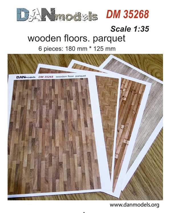 1:35 Material for dioramas. wooden floor. Parquet ( cardboard printing )
