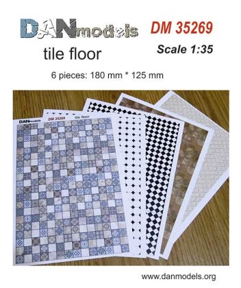 1:35 Material for dioramas. tiled floor ( cardboard printing )