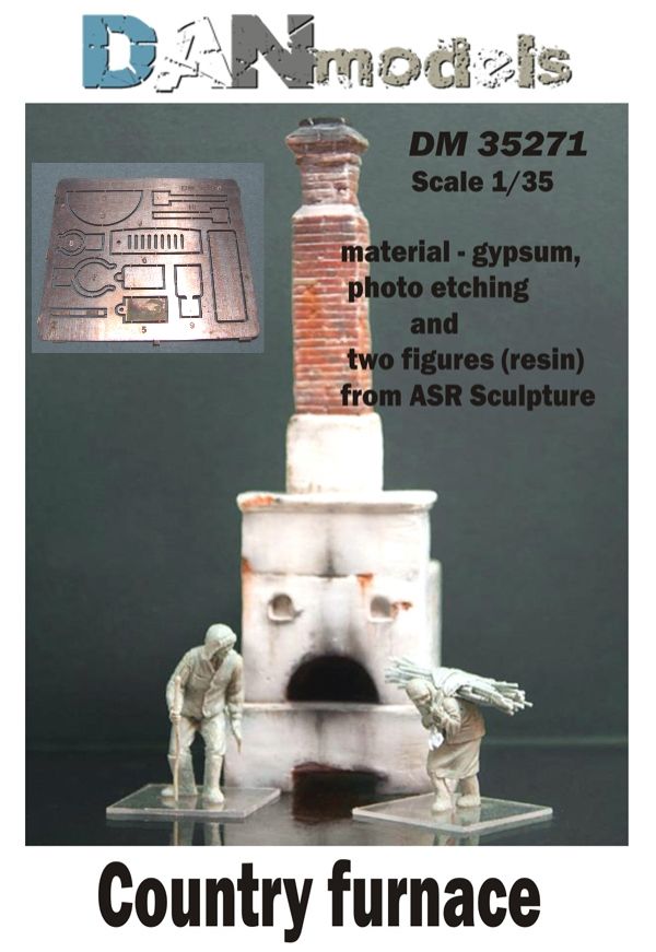 1:35 Country furnace. material — gypsum & photoetching and two figures (resin) from ASR Sculpture