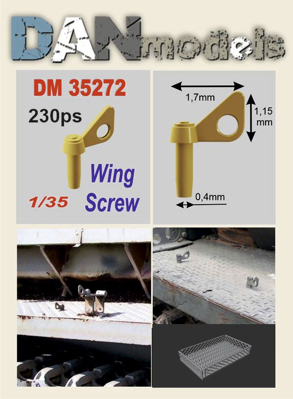1:35 Wing Screw. German Screw Lock. Set 230 Pcs.