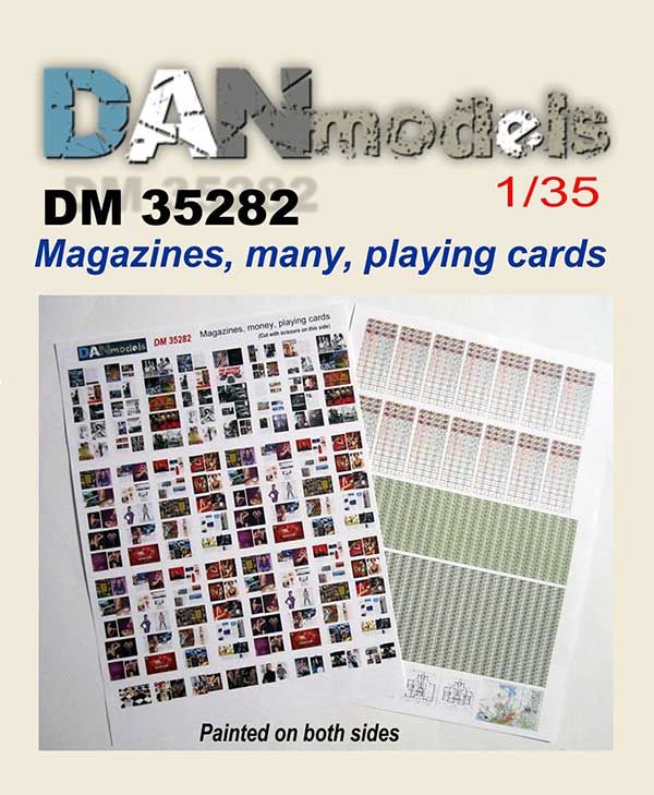 1:35 Magazines, many, playing cards ( Painted on both sides)