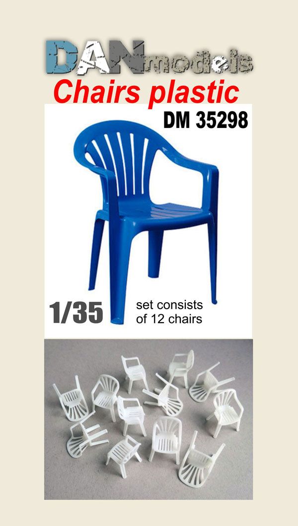 1:35 Material for dioramas. chairs are plastic. Set of 12 pcs. resin. 3D printing