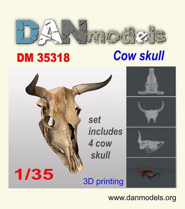1:35 Cow skull. resin 3D