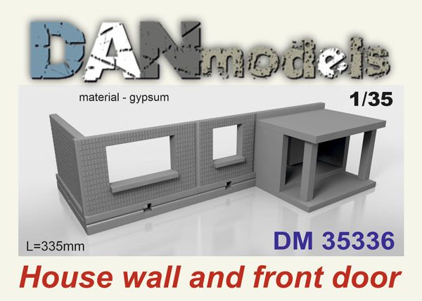 1:35 House wall. Front door