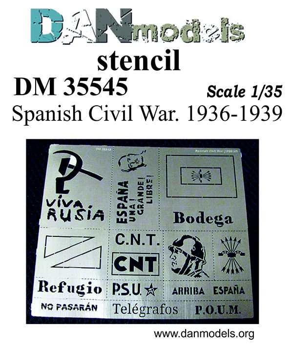 1:35 Stencil. Spanish Civil War. 1936-1939