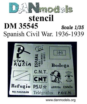 1:35 Stencil. Spanish Civil War. 1936-1939
