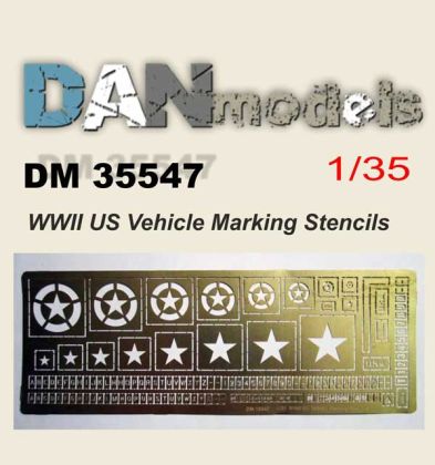1:35 WW2 US Vehicle Marking Stensils