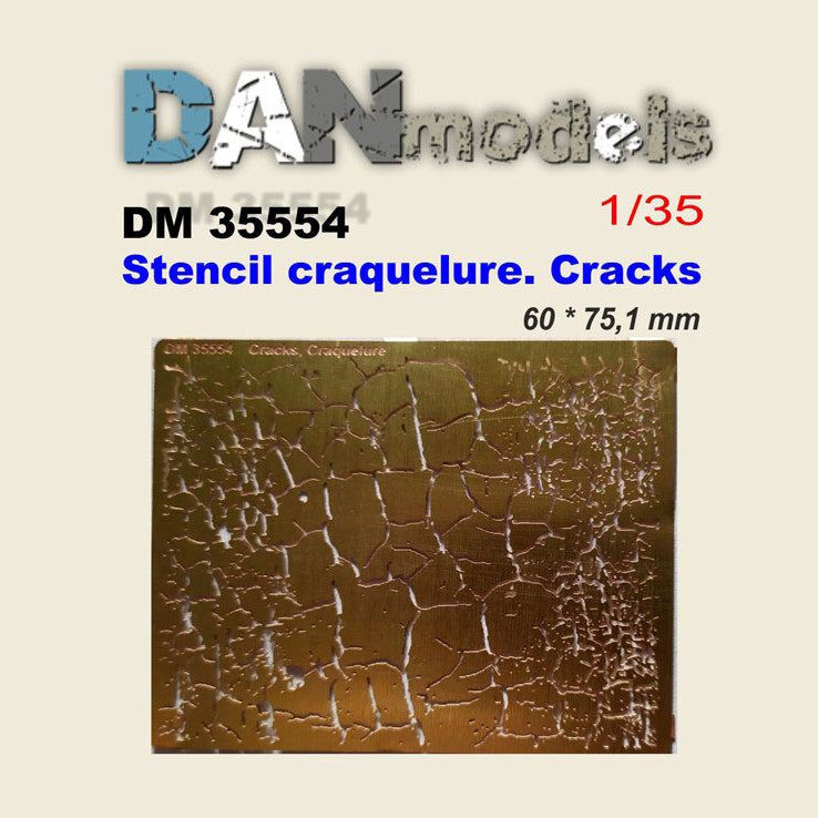 1:35 Stencil. Cracks, craquelure. 60*75.1mm