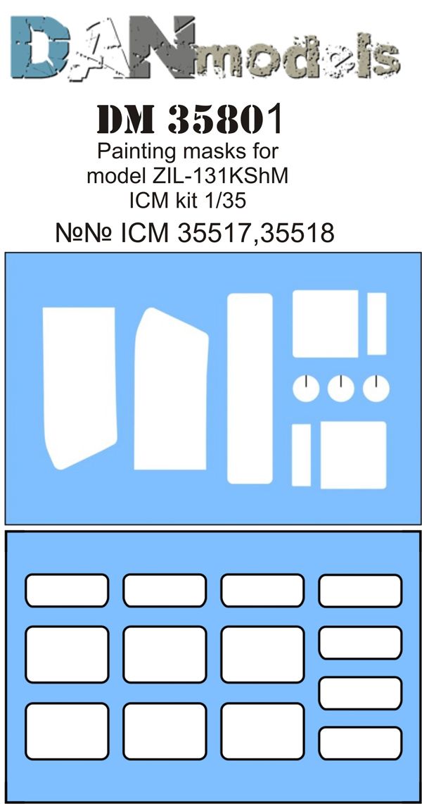 1:35 Painting masks for model Zil — 131 KShM ( ICM 35517-35518 )