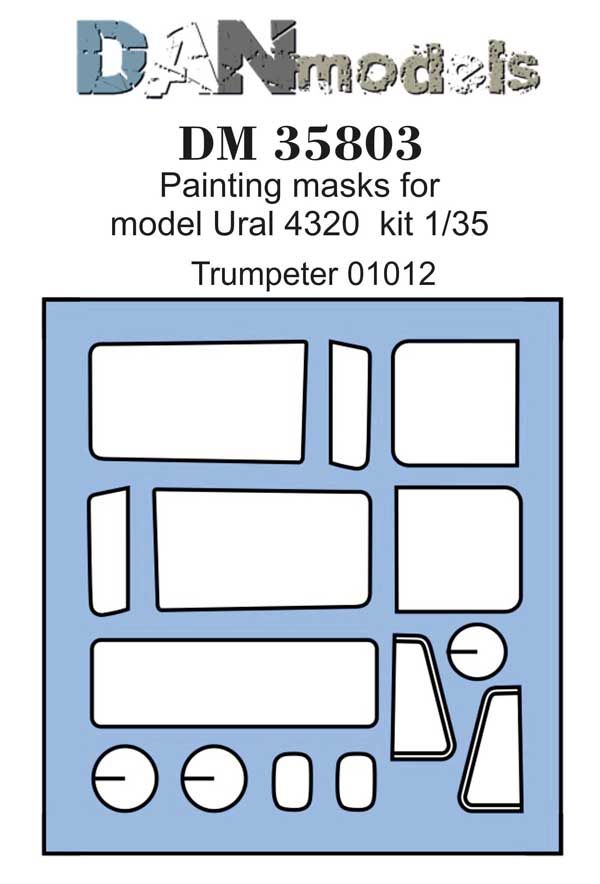 1:35 Painting masks for model Ural ( Trumpeter 01012 )