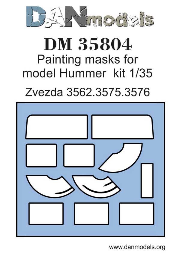 1:35 Painting masks for model Hummer kit Zvezda