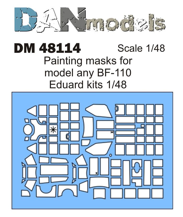 1:48 Painting masks for model any BF-110 Eduard kits