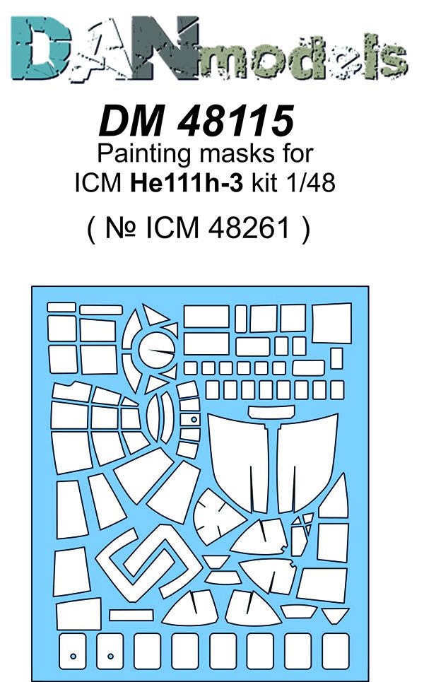 1:48 Painting masks for ICM He111 H-3 kit ( ICM 48261 )